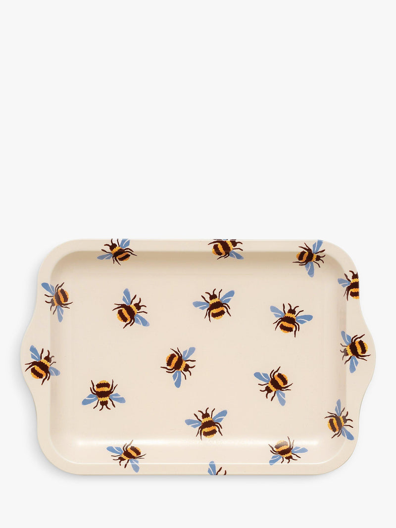 Emma Bridgewater bees small tin tray, yellow/multi - British product