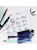 Manuscript modern calligraphy set with dip pen and nibs, UK version