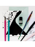Manuscript modern calligraphy set with dip pen and nibs, UK version