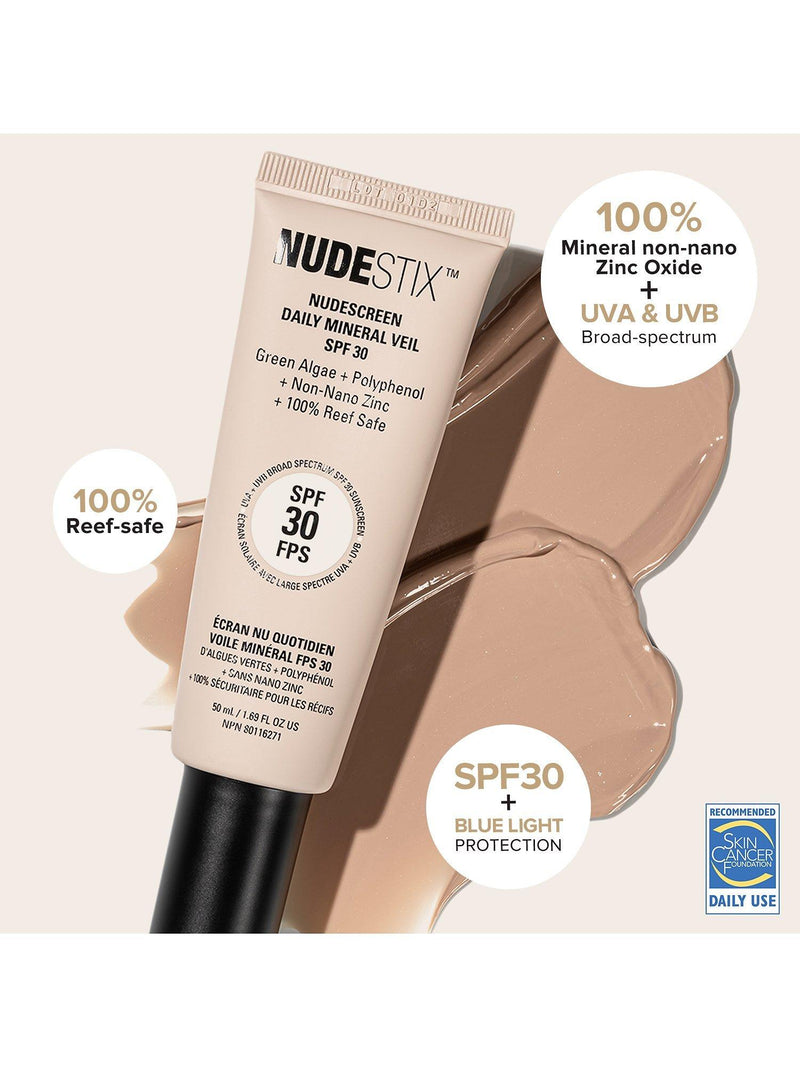 Nudestix Nudescreen Daily Mineral Veil SPF 30 50ml, imported from the UK