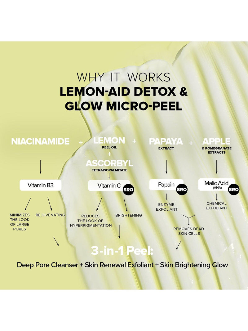 Nudestix Nudeskin Lemon Aid Micro-Peel 60ml exfoliator, imported from the UK