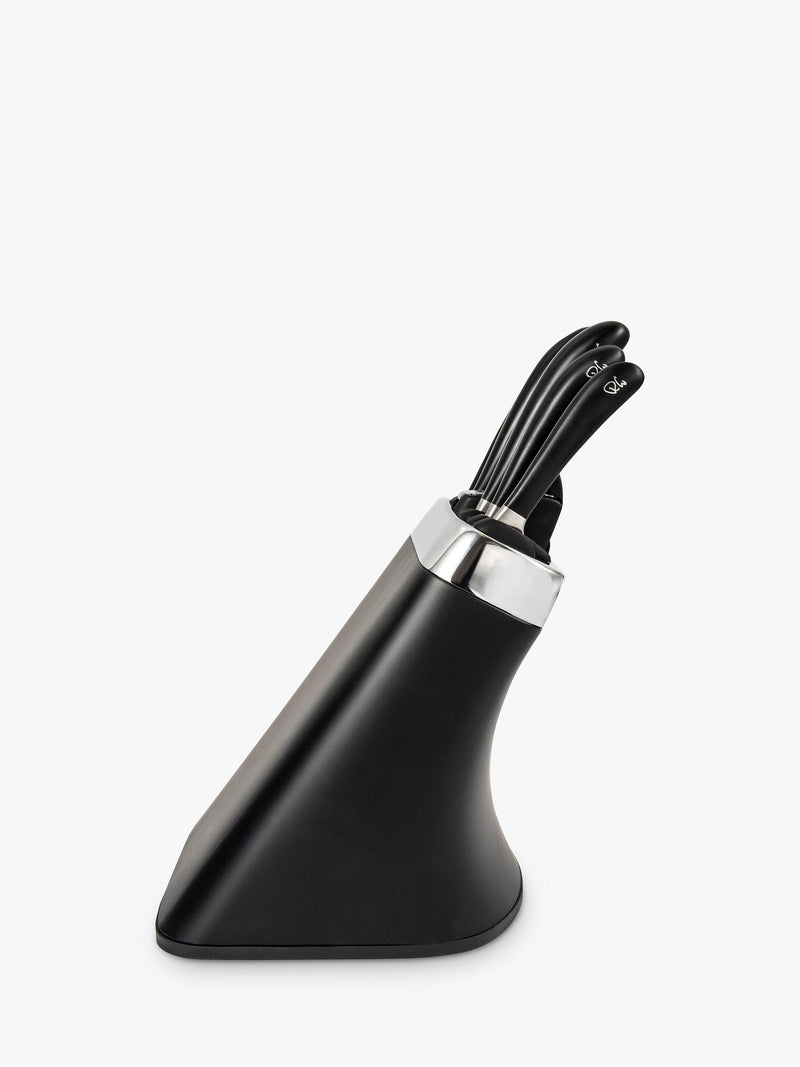 Robert Welch Signature knife block set with sharpener (British brand)