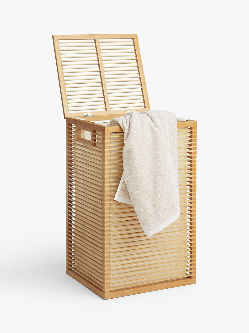 John Lewis bamboo laundry basket natural, imported from the UK