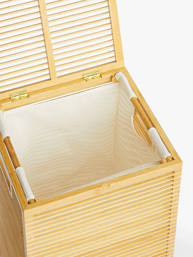 John Lewis bamboo laundry basket natural, imported from the UK