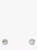 Vintage Fine Jewellery pre-loved diamond stud earrings 18ct gold (British brand)