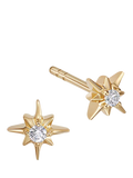 Astley Clarke sapphire star stud earrings gold vermeil, UK version