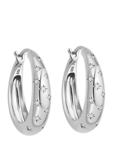 John Lewis Astley Clarke Celestial North Star White Sapphire Chunky Hoop Earrings- Buy online at McGrocer