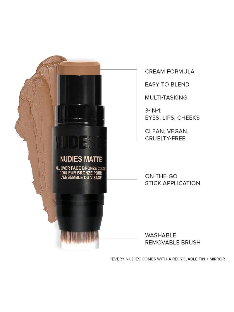 Nudestix Nudies Matte All-Over Face Bronzer 7g, imported from the UK