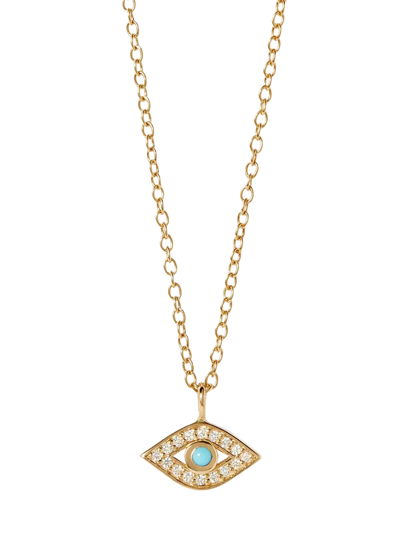 Astley Clarke pendant necklace evil eye turquoise white sapphire - British product