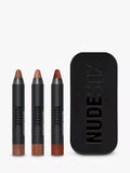 Nudestix nude lip kit with three shades, imported from the UK