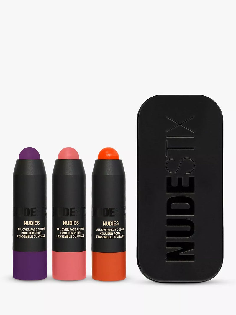 Nudestix Mini Trendy Blush Kit with Rosy Posy, Moodie Blu, Picante, imported from the UK