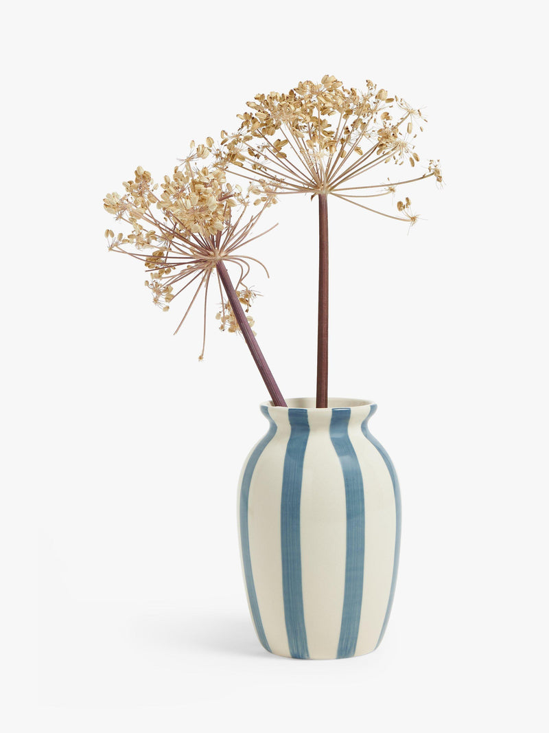 Vase rayé peint à la main John Lewis H18cm - Produit britannique