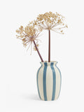 Vase rayé peint à la main John Lewis H18cm - Produit britannique