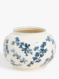 John Lewis blue and white hand-painted floral vase 15cm, UK version