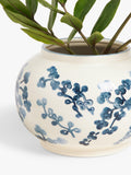 John Lewis blue and white hand-painted floral vase 15cm, UK version