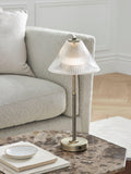 John Lewis Talbot rechargeable LED table lamp brass, imported from the UK