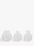 John Lewis glass bud vases set of three clear - British product