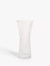 John Lewis John Lewis Ribbed Hourglass Vase Clear 25cm- Buy online at McGrocer