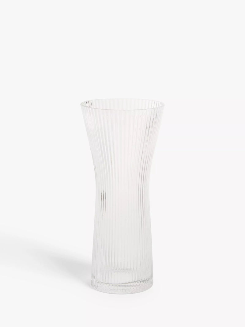 John Lewis ribbed hourglass vase 25cm, UK version