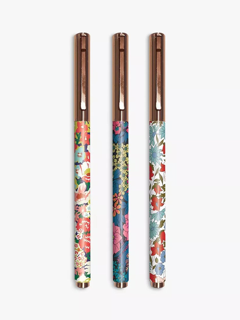 Liberty London Floral pen set, set of 3, imported from the UK