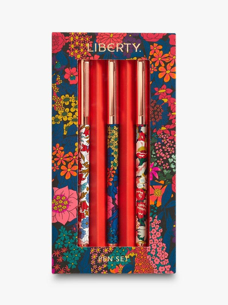 Liberty London Floral pen set, set of 3, imported from the UK