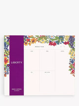 John Lewis Liberty London Margaret Annie Weekly Notepad Multi Weekly Calendar Notepad- Buy online at McGrocer