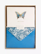 John Lewis Portico Butterfly Note Cards, Pack of 10, Blue- Buy online at McGrocer