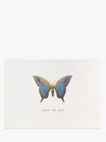 Portico blue butterfly note cards 10-pack, imported from the UK
