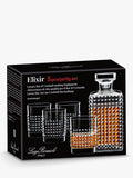 Luigi Bormioli Elixir whisky decanter and glasses gift set (British brand)