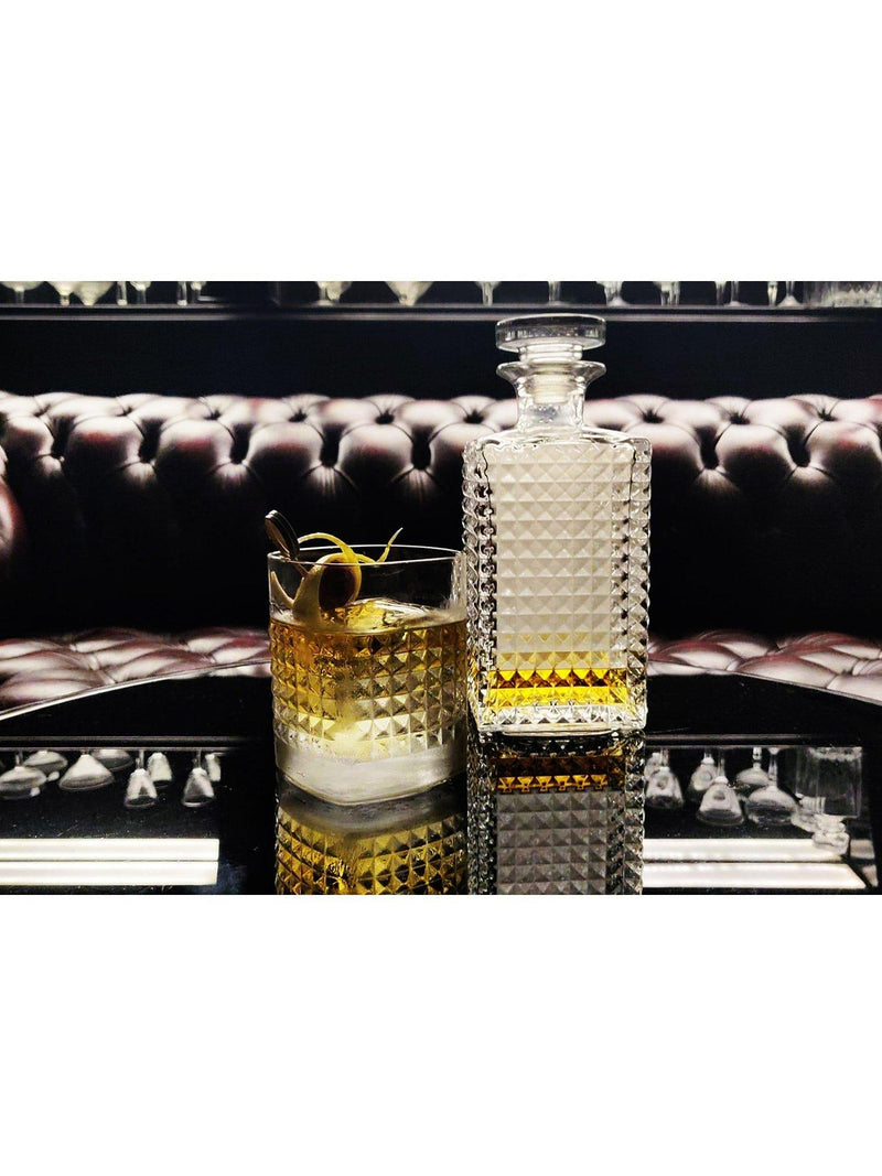 Luigi Bormioli Elixir whisky decanter and glasses gift set (British brand)