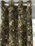 Disney Home x Sanderson Bambi print curtain fabric chocolate 139cm - British product