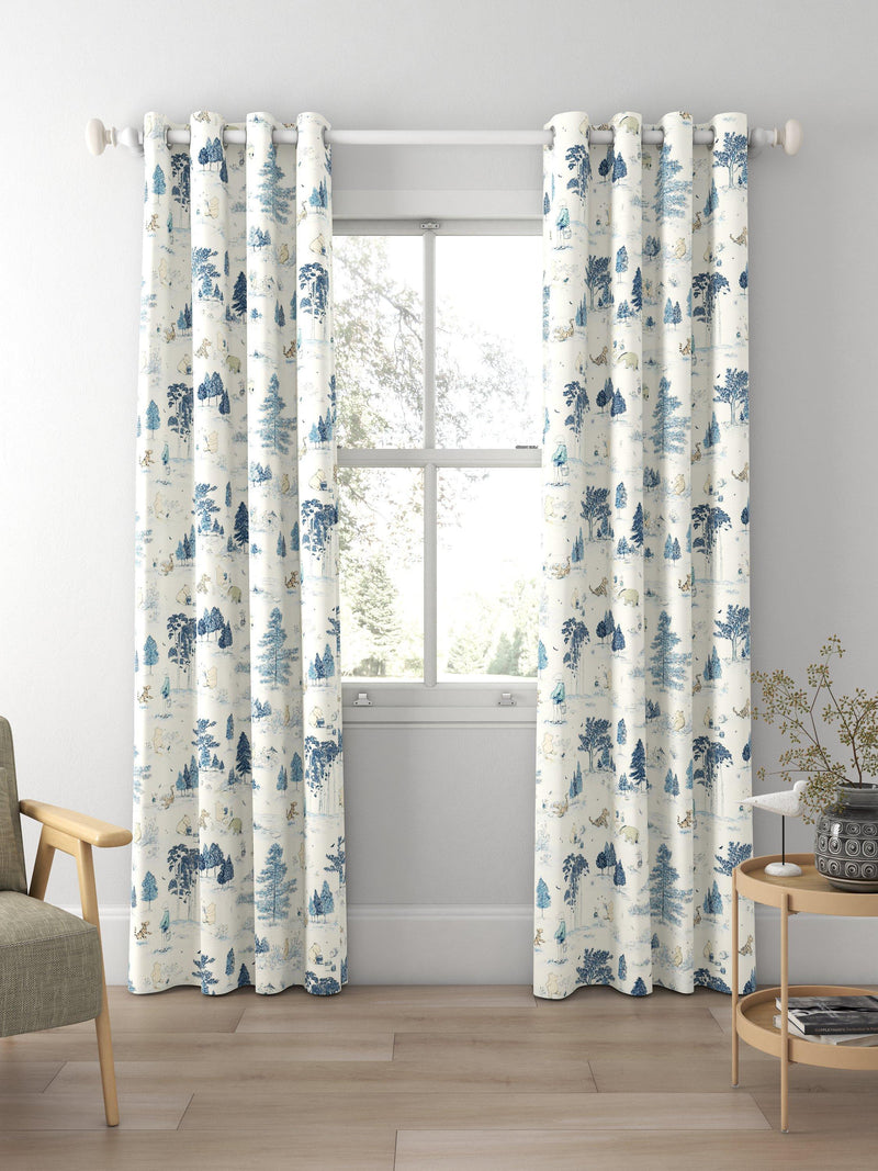 Disney Home x Sanderson Winnie Pooh curtains Bonbon Blue - British product