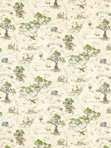John Lewis Disney Home x Sanderson Hundred Acre Wood Made to Measure Curtains or Roman Blind, Cashew, W139cm- Buy online at McGrocer