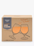 Gentlemen's Hardware clear tulip beer glasses, 568ml set of two, UK version