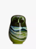 Poole Pottery green earthenware owl H12.5cm (British brand)
