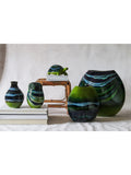 Poole Pottery green earthenware owl H12.5cm (British brand)