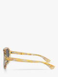 Dolce & Gabbana men's aviator sunglasses yellow tortoise and blue, imported from the UK