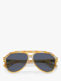 Dolce & Gabbana men's aviator sunglasses yellow tortoise and blue, imported from the UK