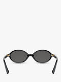 Miu Miu women's oval sunglasses black - imported from the UK