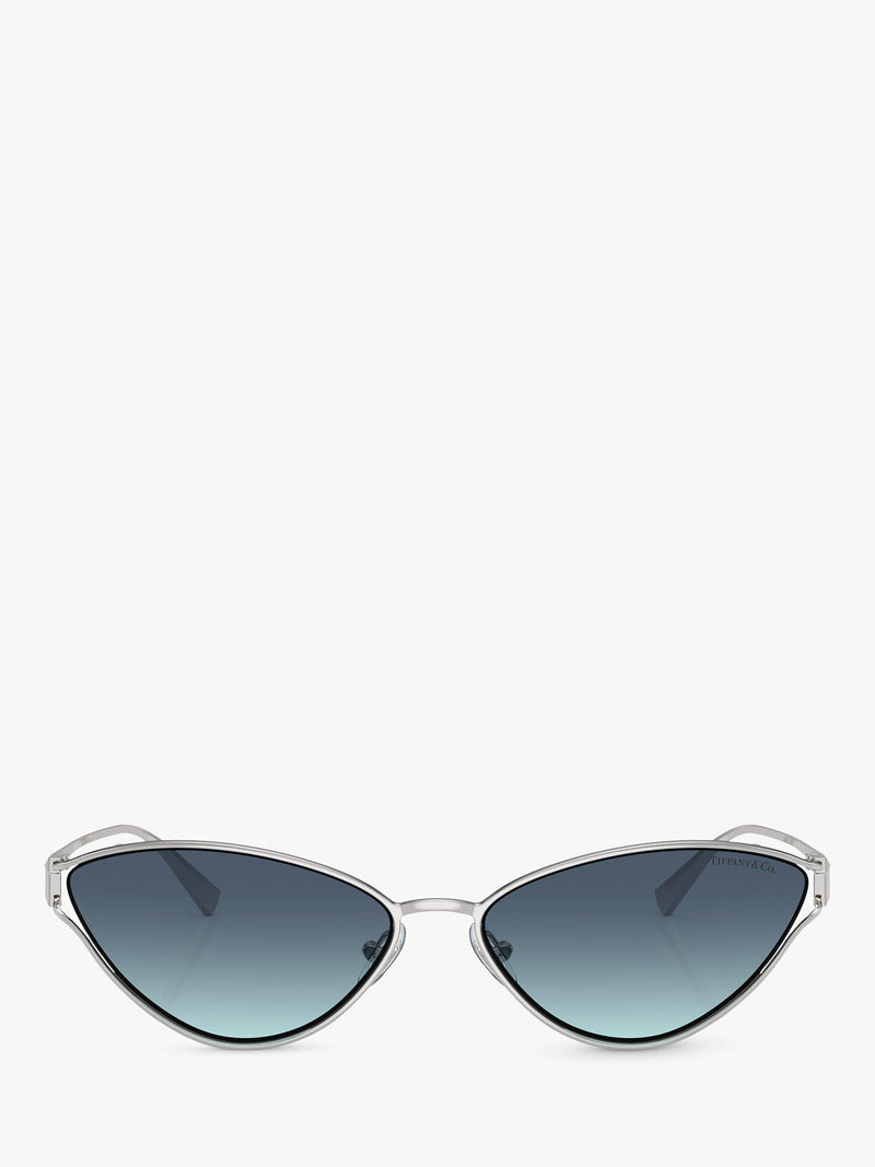 Tiffany & Co cat's eye sunglasses silver blue gradient - British product