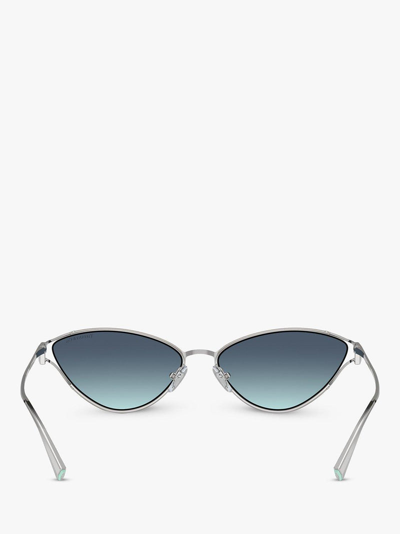 Tiffany & Co cat's eye sunglasses silver blue gradient - British product