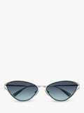 Tiffany & Co cat's eye sunglasses silver blue gradient - British product