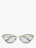 Tiffany & Co cat's eye sunglasses pale gold, imported from the UK