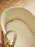 The Little Green Sheep Cotton Moses Basket Mattress Protector - British product