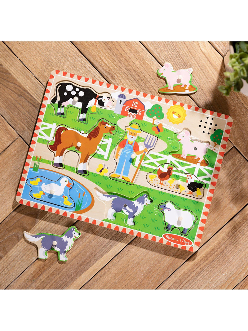 Melissa & Doug Old MacDonald farm sounds puzzle for toddlers - British product