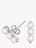 Dower & Hall triple pearl stud earrings (British brand)