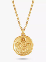 John Lewis Dower & Hall Men's Lucky Sixpence Talisman Gold Pendant Necklace- Buy online at McGrocer