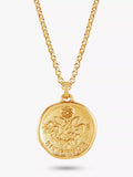 Dower & Hall pendant necklace with lucky sixpence, imported from the UK