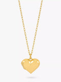 Dower & Hall Treasured Heart Medaillon an Millie-Grain strukturierter Kette 46cm
