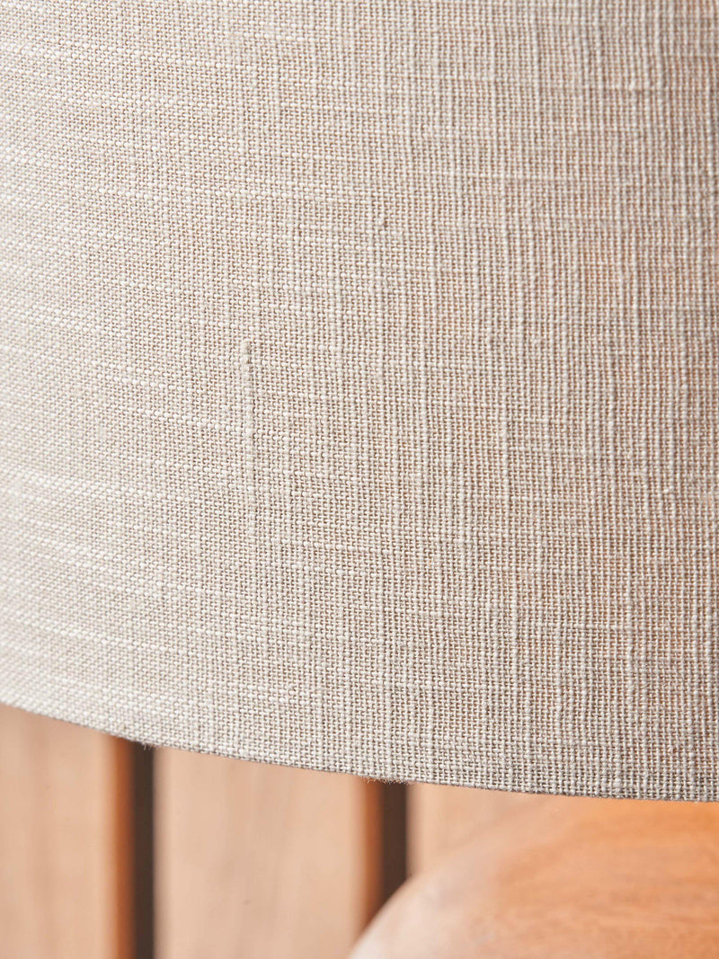 Pacific Nelu grey wooden table lamp, imported from the UK